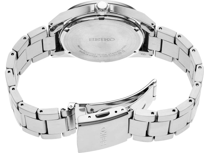 SEIKO BLACK DIAL STAINLESS STEEL MEN'S WATCH - SUR505P1