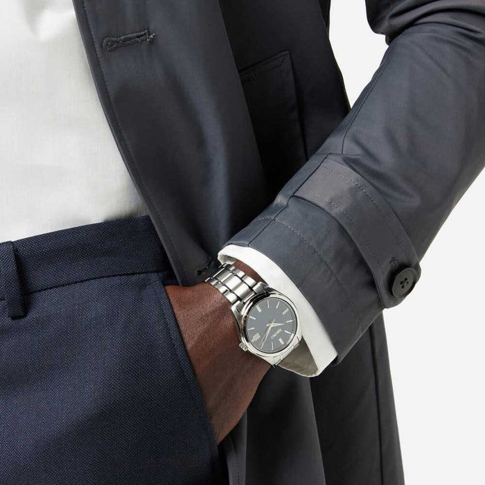Seiko Blue dial stainless steel watch for men SUR309P