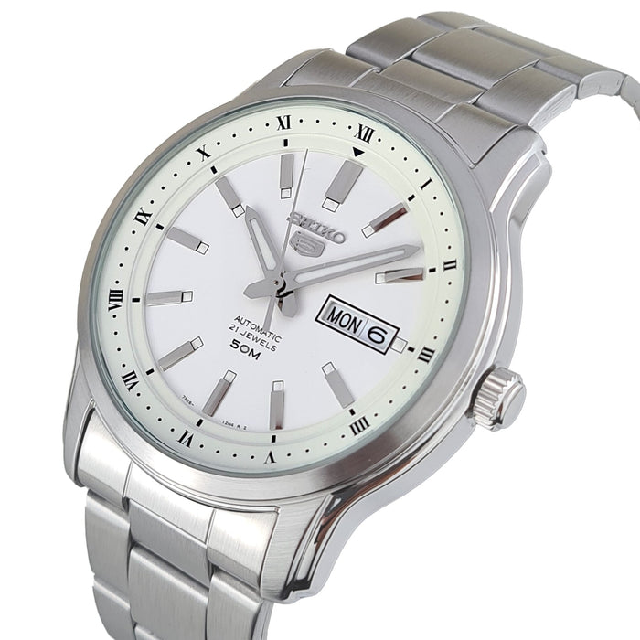 Seiko Classic 21 Jewels  44 mm Stainless Steel Watch for Men SNKP09K1
