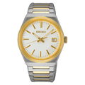 Seiko Dress Chronograph Men's Watch SUR558P1, Silver & Golden