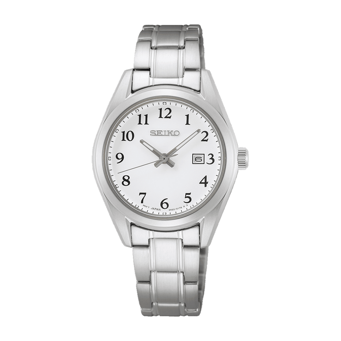 Seiko Dress Watch SUR465P1, White, 29MM, Bracelet