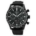 Seiko Men's Analog Quartz Watch with Nylon Strap SSB417P1, Black