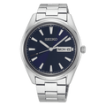 Seiko Men's Analogue Japanese Quartz Watch with Stainless Steel Strap SUR341P1, Blue, Blue, M, bracelet