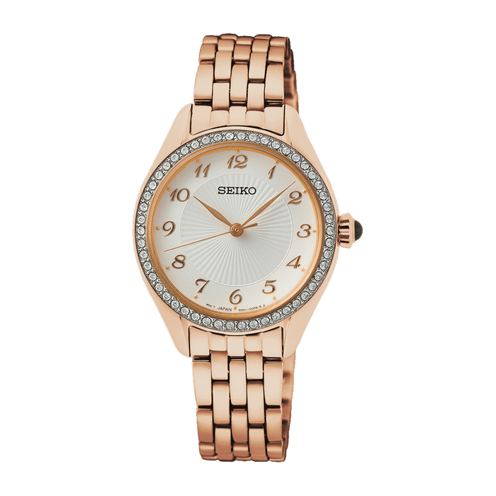 SEIKO QUARTZ Metal Band Analg Watch for Women WHITE Dial SUR396P1, WHITE, bracelet