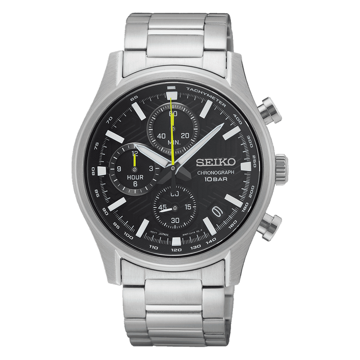 Seiko SSB419P1 Men's Analogue Quartz Watch with Stainless Steel Strap, silver, Bracelet