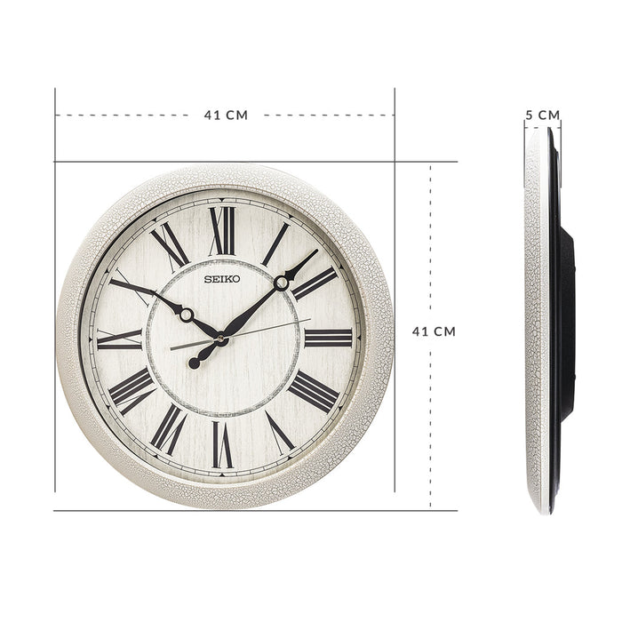 Seiko Wall Clock Plastic case (Leather-like texture)  QXA815WL