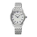 Seiko white dial Quartz movment stianless steel watch for women,s SUR561P