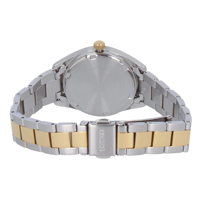 Seiko Women's Analogue Quartz Watch with Leather Strap SUR455P1, Silver-gold, ? 30 x 8 mm, bracelet