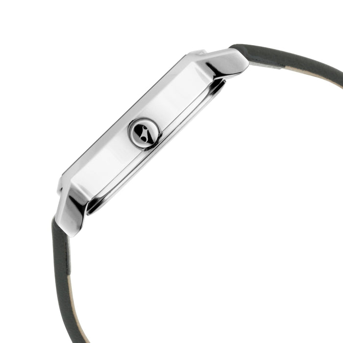 Silver Dial Leather Strap Watch 6222SL02
