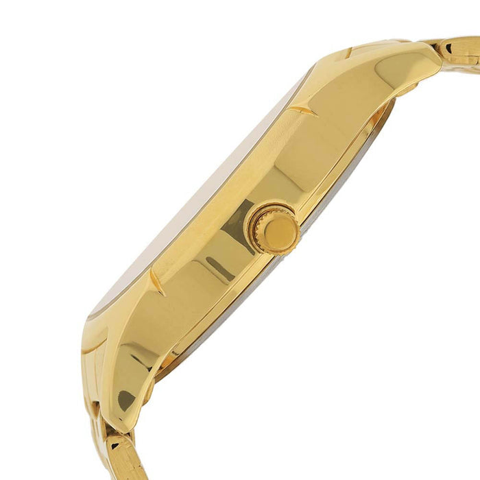 Silver Dial Yellow Stainless Steel Strap Watch