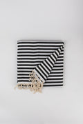 Stripe Turkish Towel in Charcoal