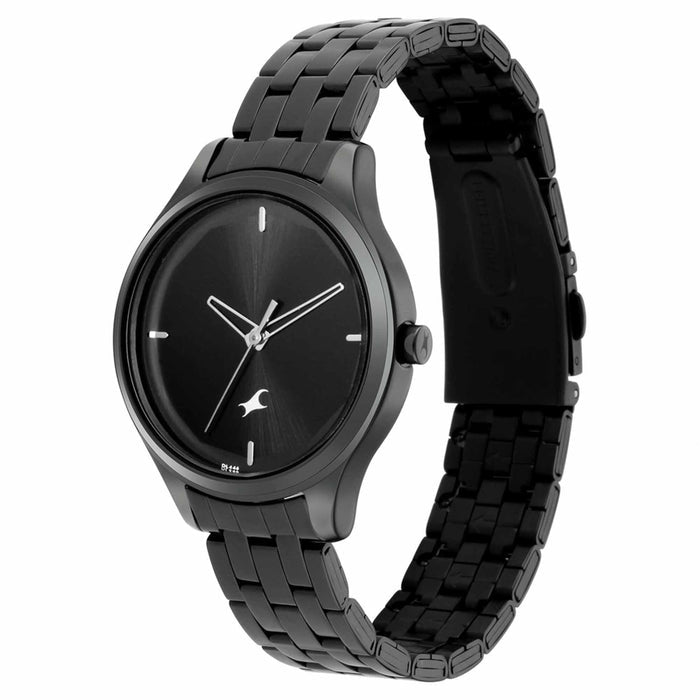 Stunner in Black Dial & Metal Strap