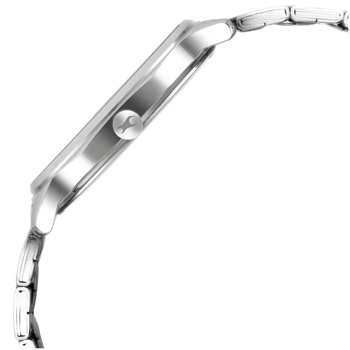 Stunner in Silver Dial & Metal Strap, Silver, bracelet