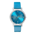 Sunburn Watch - Aqua Blue Dial with Leather Strap