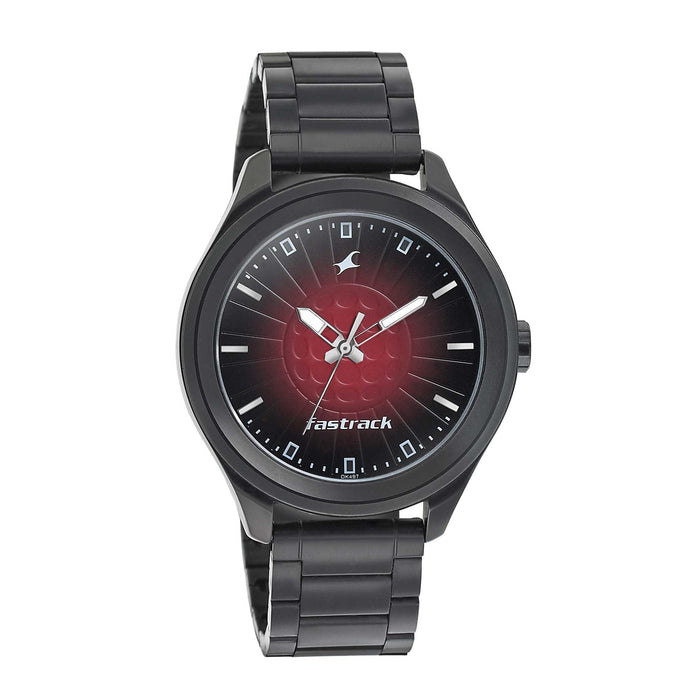 Sunburn Watch - Black Dial with Stainless Steel Strap