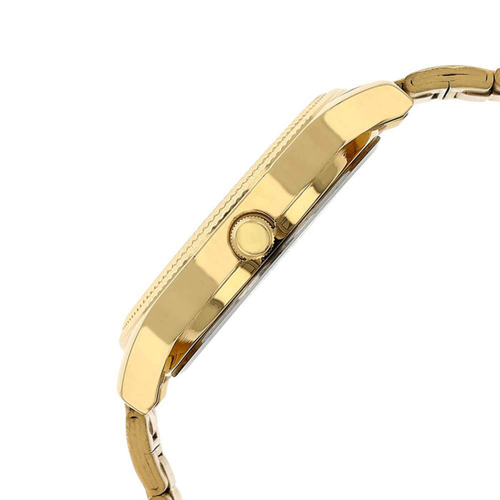 Titan 1650YM05 Stainless Steel Band Round Analog Watch for Men - Gold and Silver