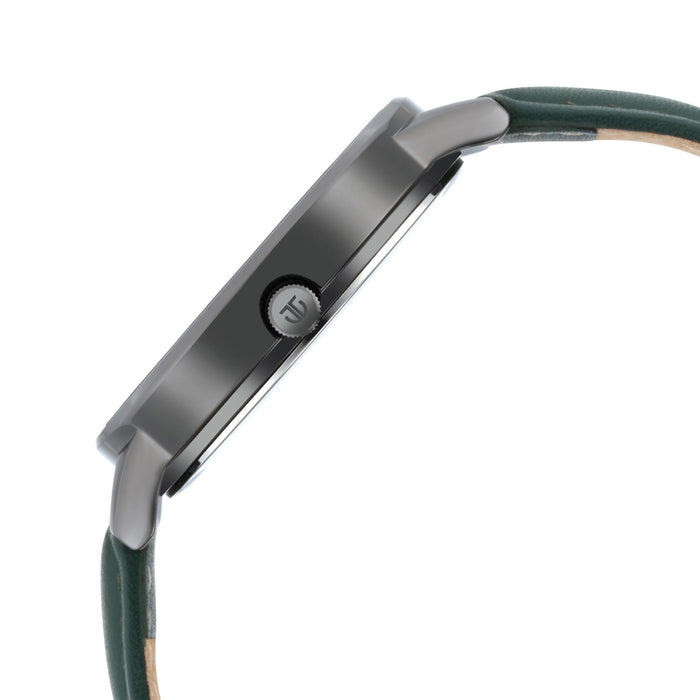 TITAN 2648QL01 Watch for Women Analog Green Leather Band, Green