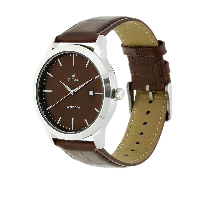 Titan Analog Brown Dial Men's Watch NM1584SL04/NN1584SL04