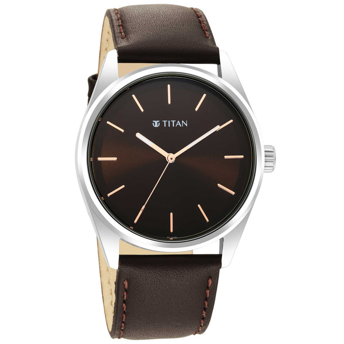 Titan Analog Brown Dial Men's Watch-NP1866SL02/NP1866SL02