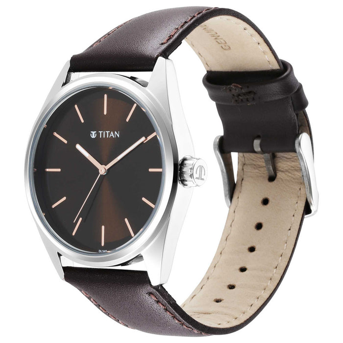 Titan Analog Brown Dial Men's Watch-NP1866SL02/NP1866SL02