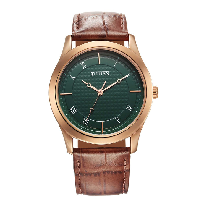 Titan Analog Green Dial Men's Casual Watch