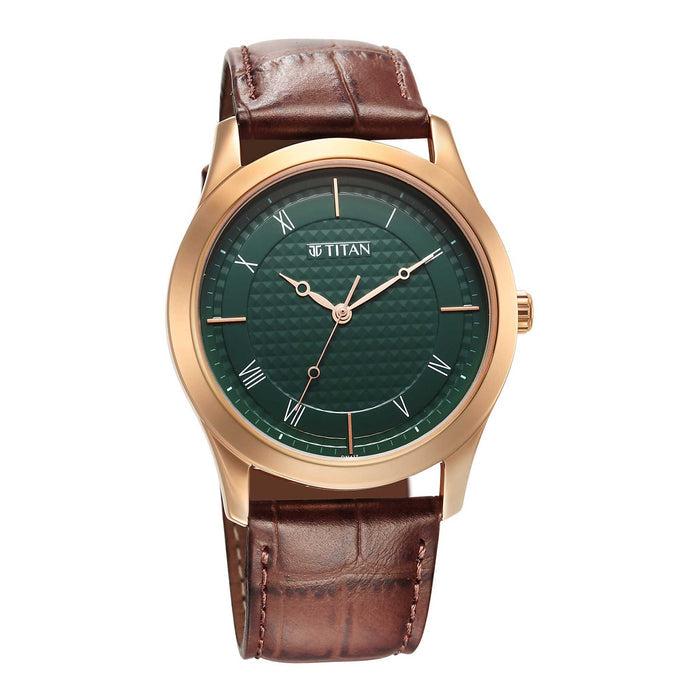 Titan Analog Green Dial Men's Casual Watch