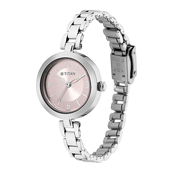 Titan Analog Pink Dial Women's Watch-2598SM06
