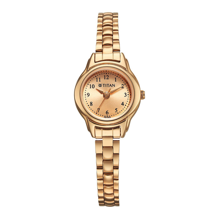 Titan Analog Rose Gold Dial With Rose Gold Stainless Steel Strap Watch For Women - 2401WM01