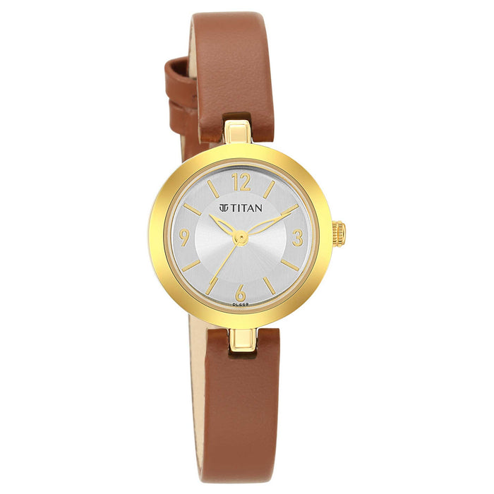Titan Analog Silver Dial Women's Watch-2598YL03