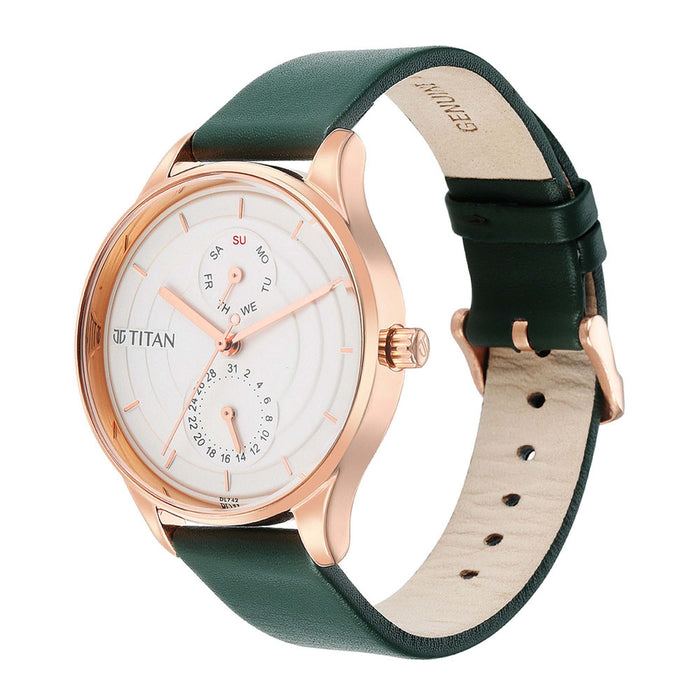 Titan Analog White Dial Women's Watch-2670WL05/NR2670WL05