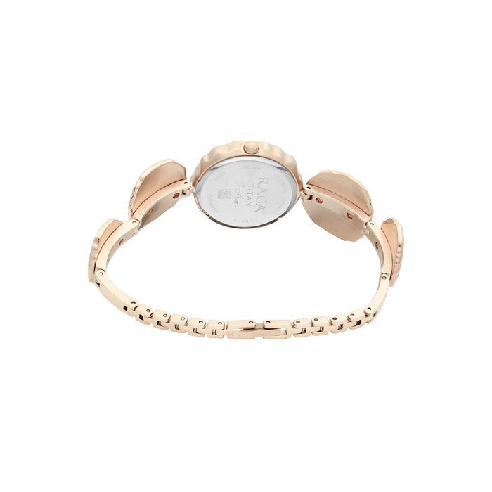 Titan Aster by Raga I Am Rose Gold Dial Analog Watch for Women 95096WM01