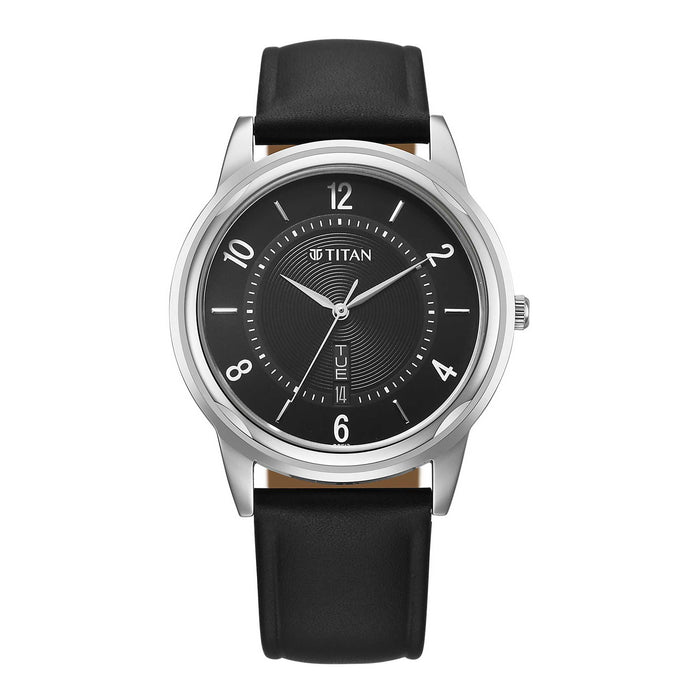 Titan Black Dial Analog Watch for Men