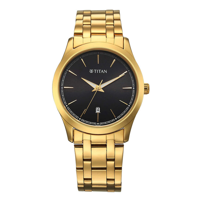 Titan Black Dial Analog Watch for Men