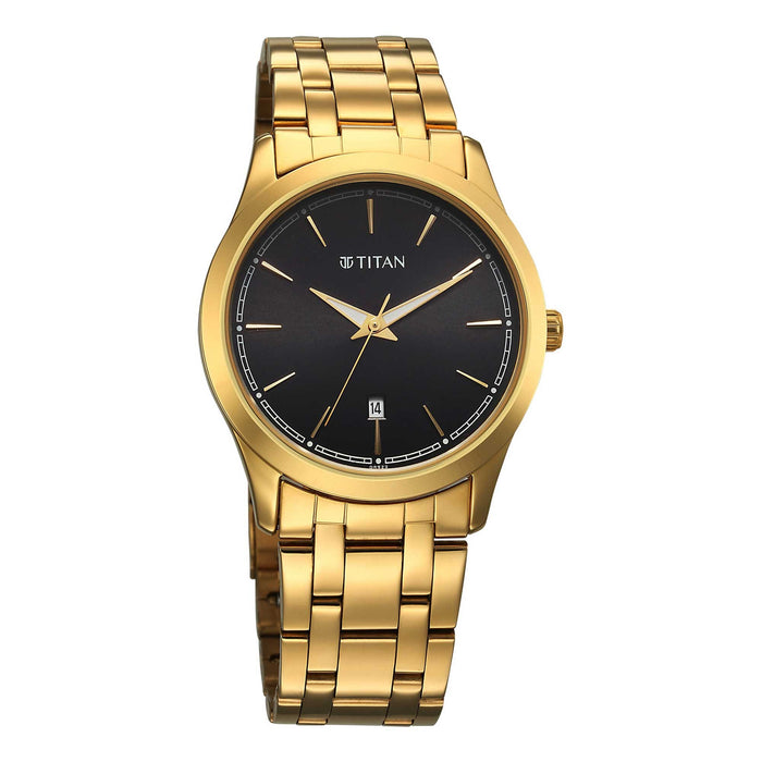 Titan Black Dial Analog Watch for Men
