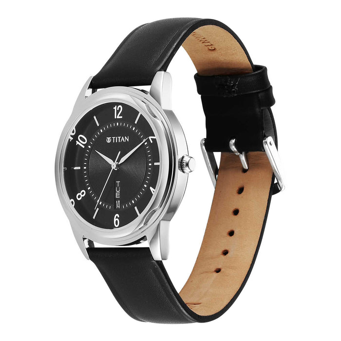 Titan Black Dial Analog Watch for Men