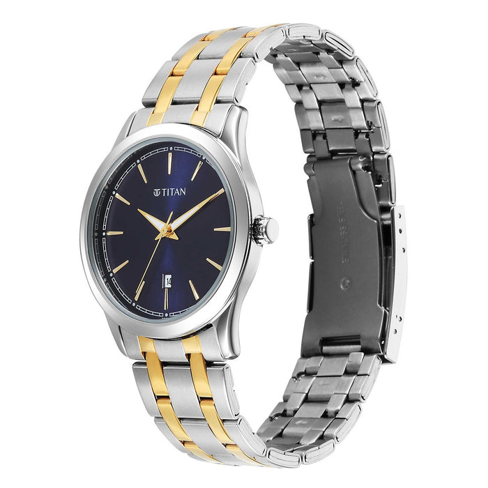 Titan Blue Dial Analog Watch for Men