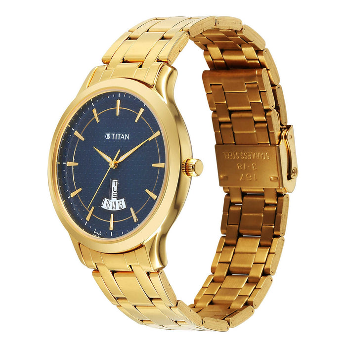 Titan Blue Dial Analog Watch for Men