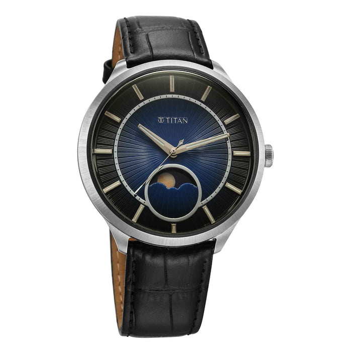 Titan Caelum Sun Moon Sub-Dial in Cobalt Blue - Stellar Edition 10028SL01