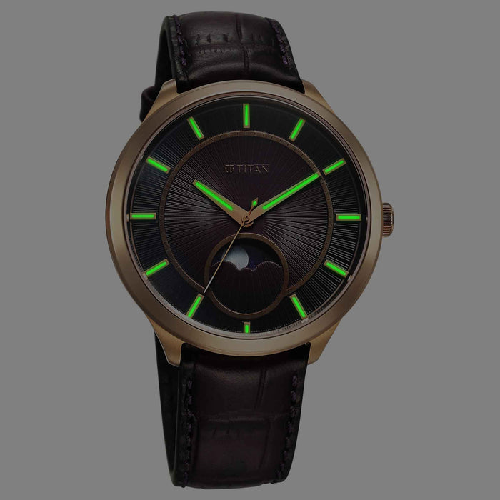 Titan Caelum Sun Moon Sub-Dial in Imperial Purple - Stellar Edition 10028WL01
