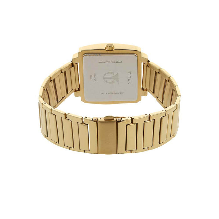 Titan Champagne Dial Analog Watch 1586YM03