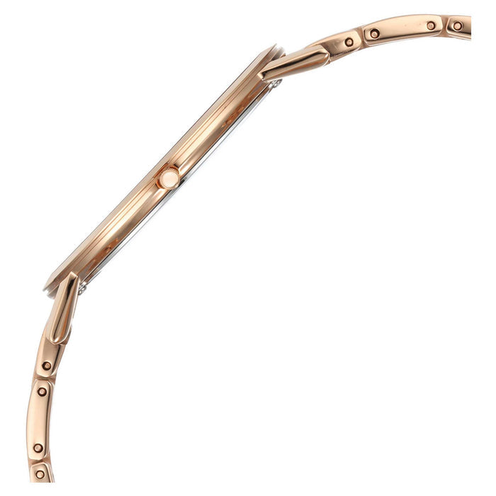 Titan Edge Anthracite Dial Rose Gold Strap Watch 1595WM01