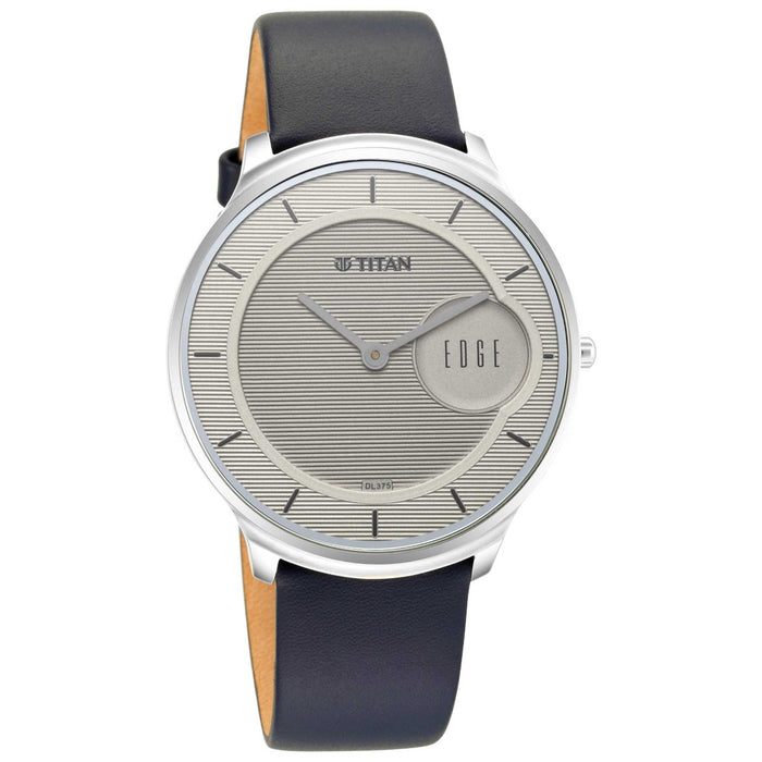 Titan Edge Baseline Analog Gray Dial Men's Watch-1843SL01, Cool grey, strap, Cool grey, strap