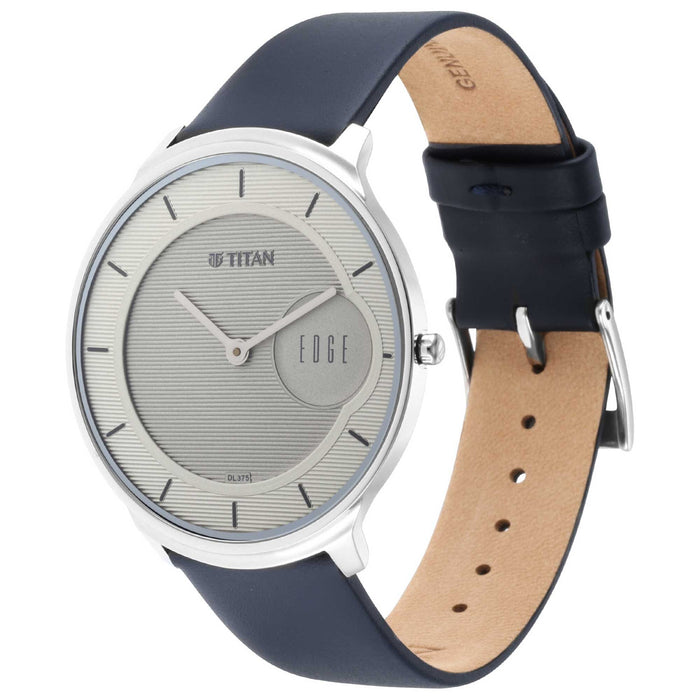 Titan Edge Baseline Analog Gray Dial Men's Watch-1843SL01, Cool grey, strap, Cool grey, strap