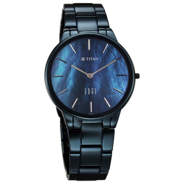 Titan Edge Metal Ladies Allure Quartz Analog Rich Mother Of Pearl Dial Stainless Steel Strap Watch For Women 2734QM02