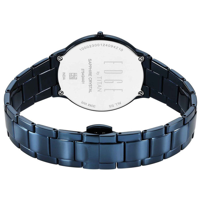 Titan Edge Metal Ladies Allure Quartz Analog Rich Mother Of Pearl Dial Stainless Steel Strap Watch For Women 2734QM01