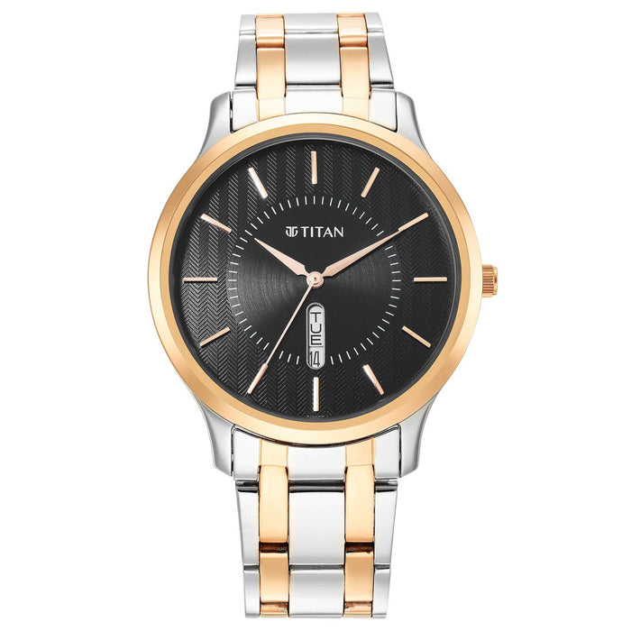 Titan Gents Karishma Analog Black Dial Men's Watch-1825KM02