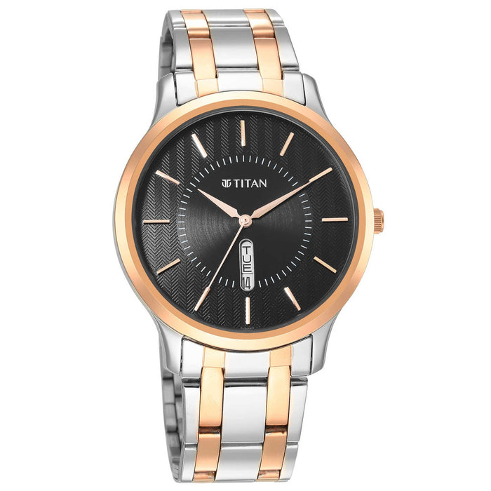 Titan Gents Karishma Analog Black Dial Men's Watch-1825KM02