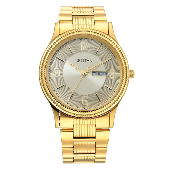 Titan Gents Karishma Analog Gray Dial Men's Watch-1650YM09