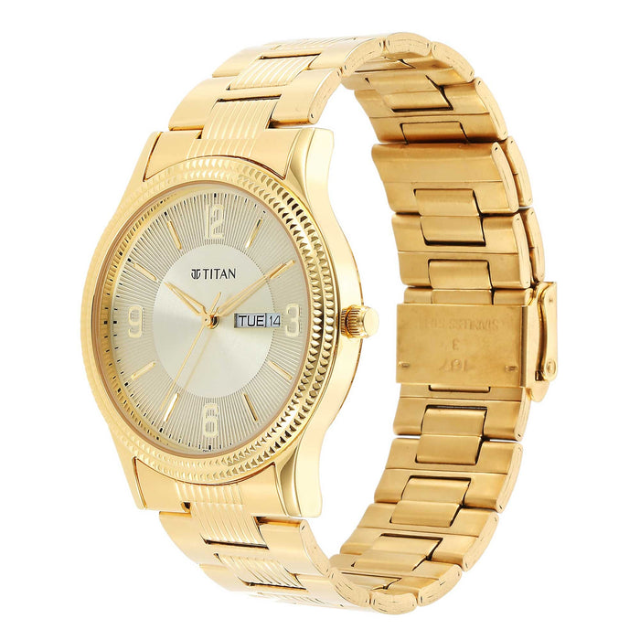 Titan Gents Karishma Analog Gray Dial Men's Watch-1650YM09
