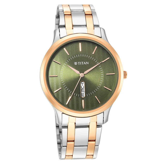 Titan Gents Karishma Analog Green Dial Men's Watch-1825KM03